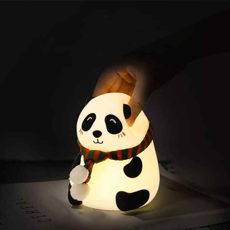 Cute Panda Silicon Night Lamp 7 Colour Changing Light