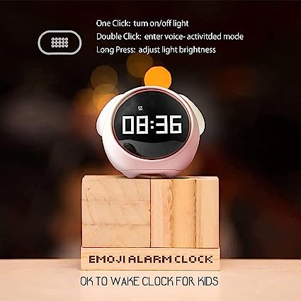 Emoji Alarm Digital Clock Night Light Lamp