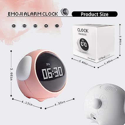 Emoji Alarm Digital Clock Night Light Lamp