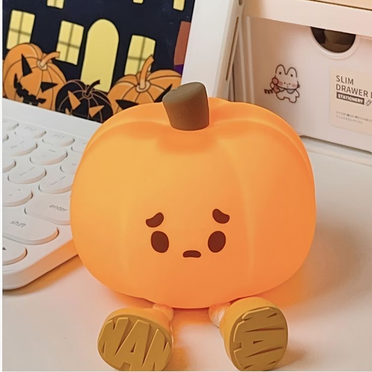 Pumpkin Night Light, 3 Level Dimmable LED Nursery Nightlight