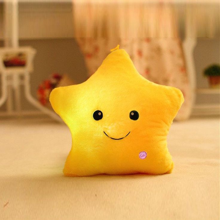 Twinkle Star Glowing LED Night Light Plush Pillows Stuffed Toys (Available in Blue, Pink, Purple, Yellow, White)