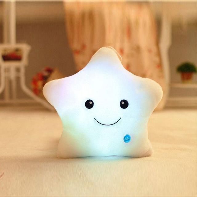 Twinkle Star Glowing LED Night Light Plush Pillows Stuffed Toys (Available in Blue, Pink, Purple, Yellow, White)