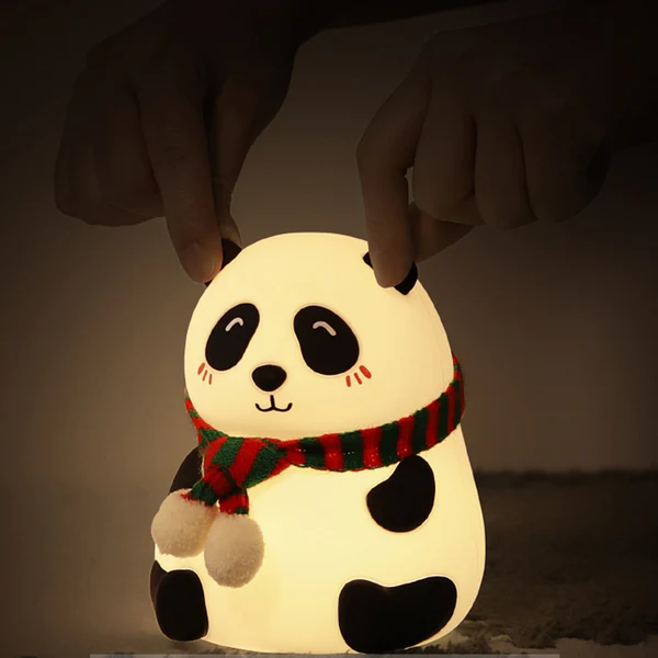 Cute Panda Silicon Night Lamp 7 Colour Changing Light