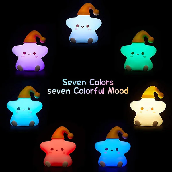 Creative Star Night Light Cartoon Soft Lamp