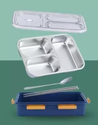 3 Compartment Stainless Steel Leakproof Lunchbox