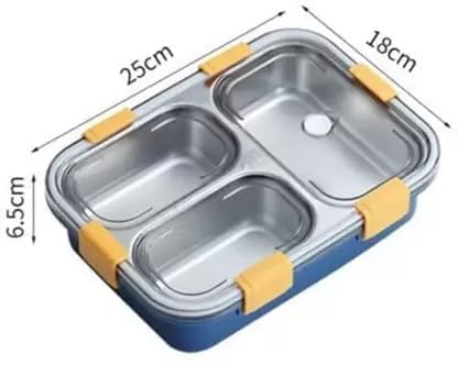 3 Compartment Stainless Steel Leakproof Lunchbox