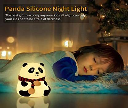 Cute Panda Silicon Night Lamp 7 Colour Changing Light