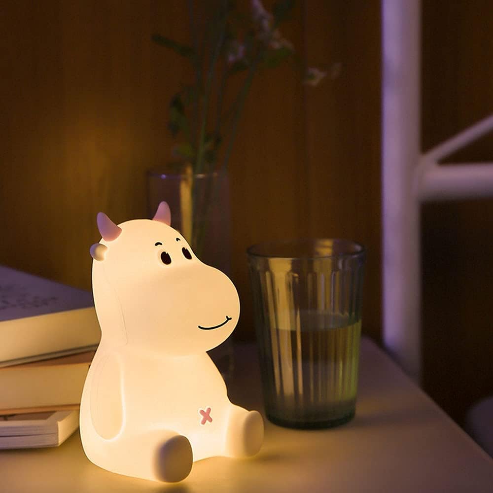 Cow LED Night Lamp Silicon Bedside Table Lamps