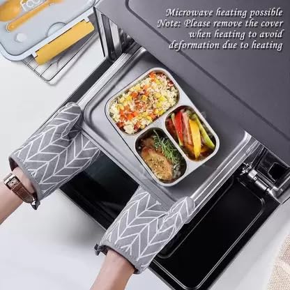 3 Compartment Stainless Steel Leakproof Lunchbox