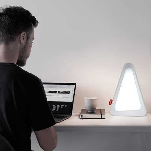 Gravity Flip Lamp，3 Level Dimmable : Reading Light, Night Light, USB Rechargeable Light Triangle Shape Cordless Desk Light for Living Room, Bedroom, Outdoor, Study table lamp.