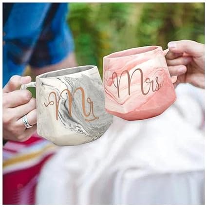 Mr. and Mrs. Ceramic Coffee Mugs Set of 2 , Coffee Mug, Birthday Gift, Couple Gifts, Anniversary Gift for Couple Special, Wedding Gift for Couples, etc.