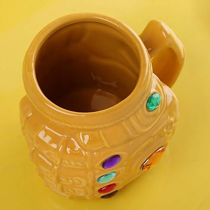 Ceramic 3D Thanos Diamond Coffee Mug Gift for Boys and Girls, 450ml Capacity.