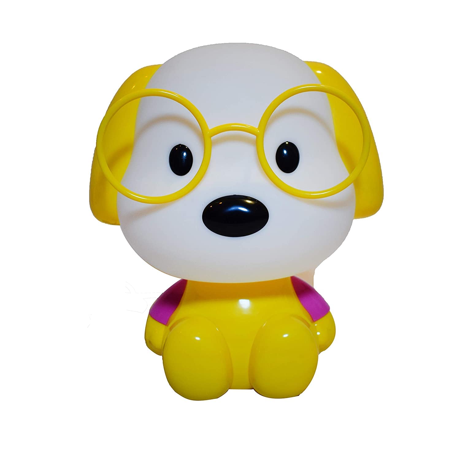 Table Lamp, Night Lamp for Kids, Cute Dog LED Table Lamp, Desk Table Lamp for Kids Bedroom (Yellow & White)