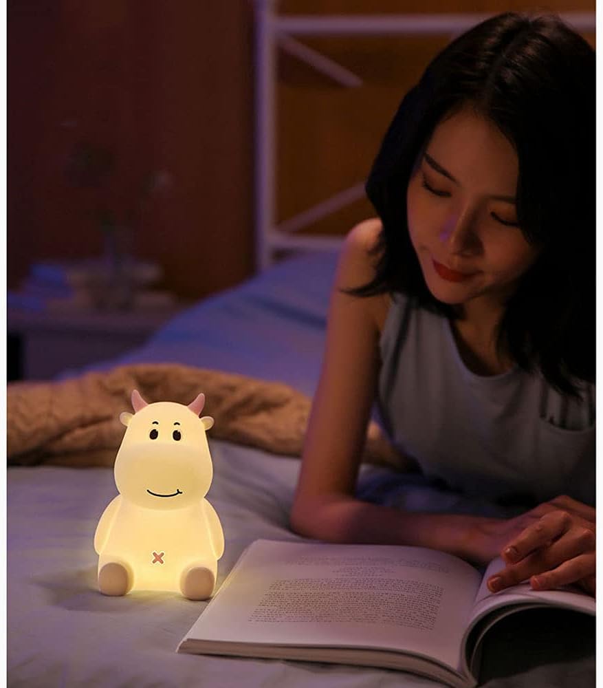 Cow LED Night Lamp Silicon Bedside Table Lamps