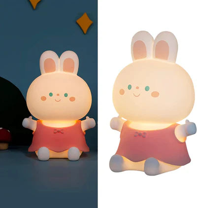 USB Rechargable Rabbit Night Light Lamp for Kids Bedroom, Birthday Gifts, Home Decor, Return gifts etc.