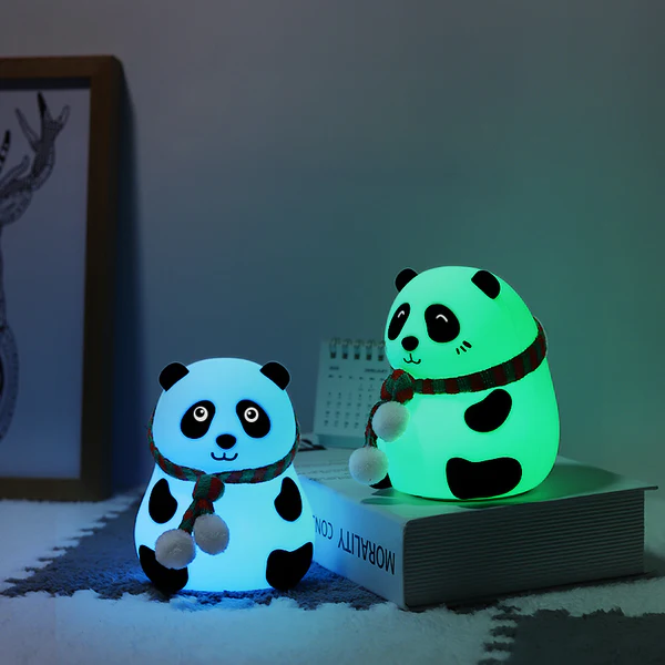 Cute Panda Silicon Night Lamp 7 Colour Changing Light