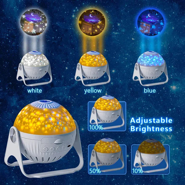 6 in 1 Galaxy Projector for Bedroom, Planetarium 360° Rotating Star Projector for Kids Room