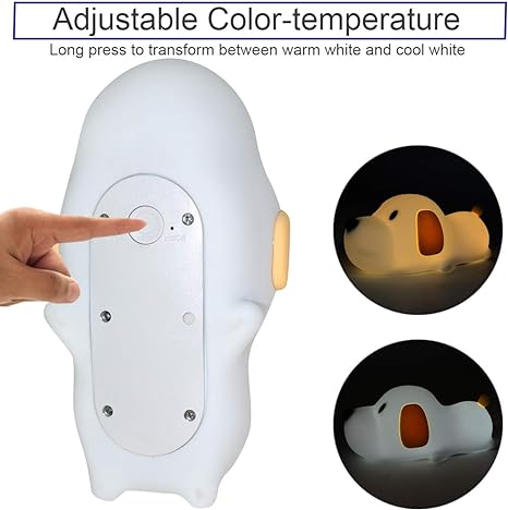 Cute Puppy Soft Silicone Baby Nursery Lamp