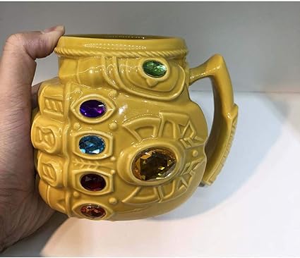 Ceramic 3D Thanos Diamond Coffee Mug Gift for Boys and Girls, 450ml Capacity.