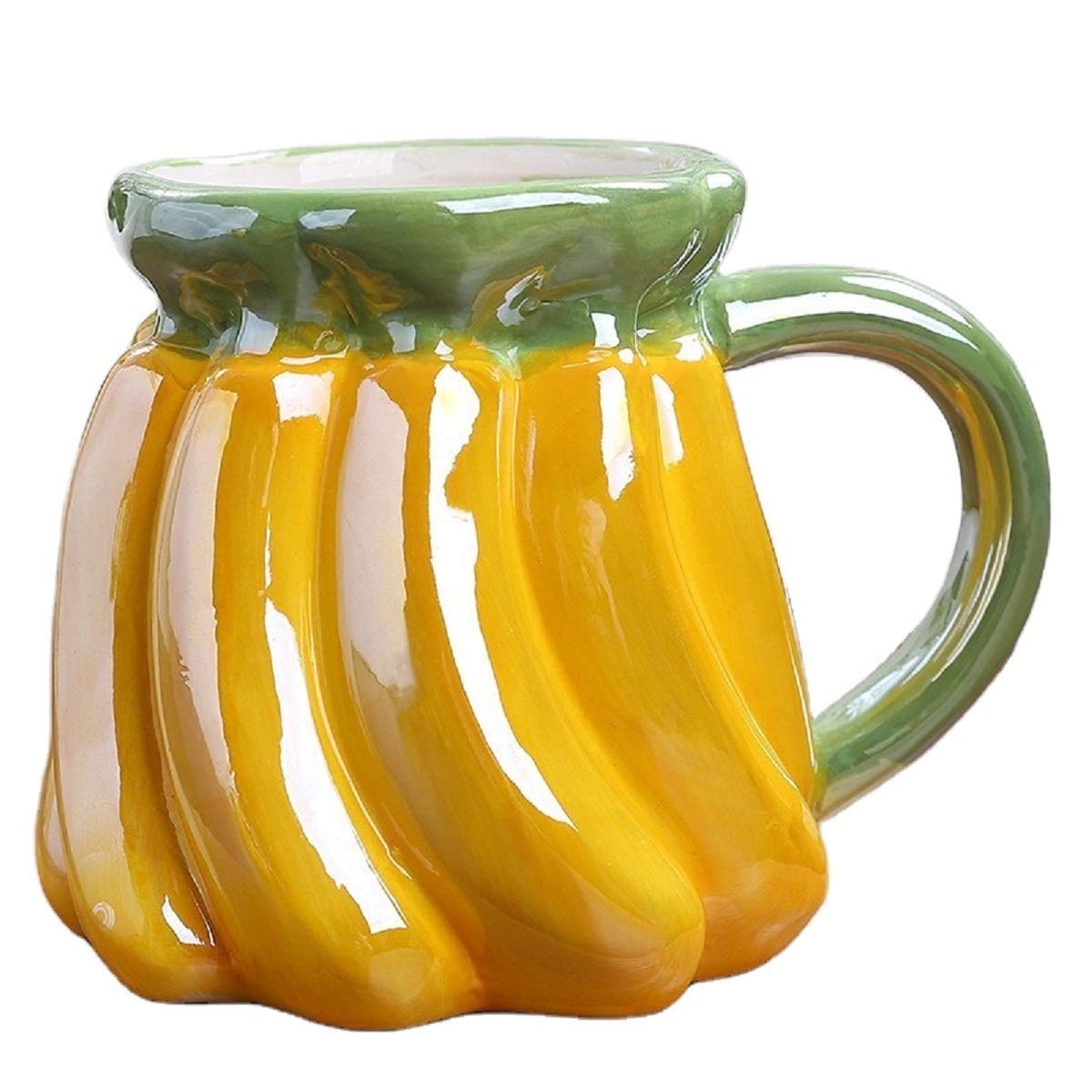 Banana Shape Ceramic Mug for Tea, Milk, Coffee Cup for Fruit Lovers