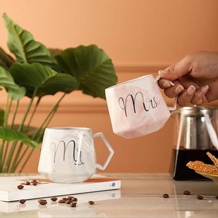 Mr. and Mrs. Ceramic Coffee Mugs Set of 2 , Coffee Mug, Birthday Gift, Couple Gifts, Anniversary Gift for Couple Special, Wedding Gift for Couples, etc.