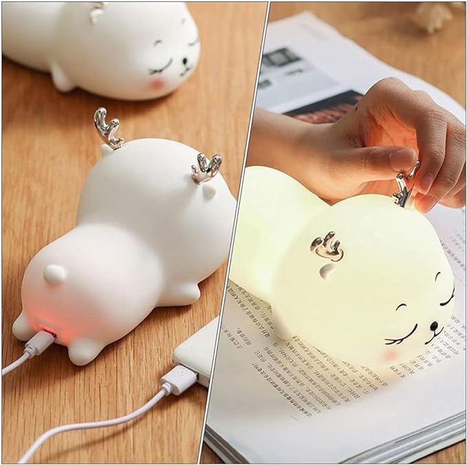 Silicone Deer Touch Lamp Night Light