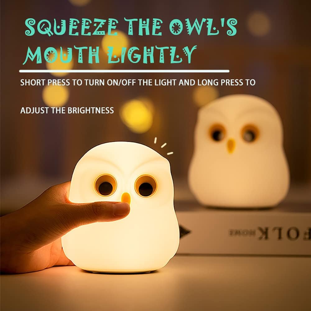 Cute Owl Kids Night Light Lamp