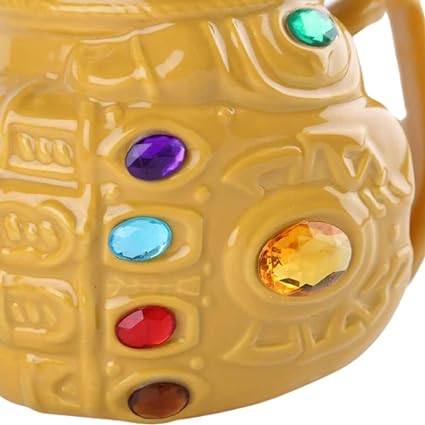 Ceramic 3D Thanos Diamond Coffee Mug Gift for Boys and Girls, 450ml Capacity.