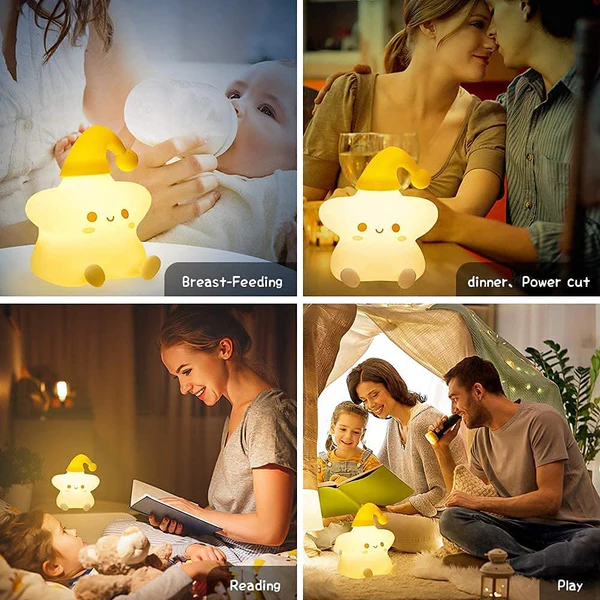 Creative Star Night Light Cartoon Soft Lamp