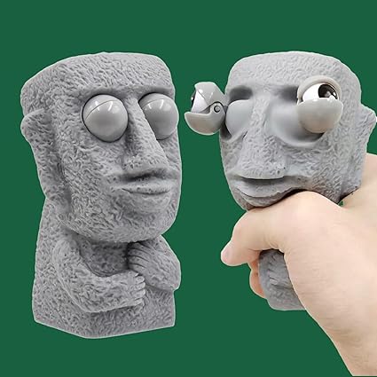 Featuring a Simulation Design, are Ideal Stress Relief and Anxiety Sensory  Eye Popping Rock Man Toy for Anxiety Stress Relief Lovers.