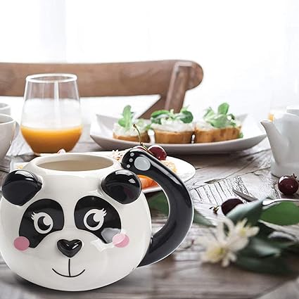 Panda Cute Face Coffee Mug, Ceramic Coffee Mug, Coffee Lover Gift Mugs , Panda Lover Mug, Lovely Gifts For Kids Girls& Boys etc.