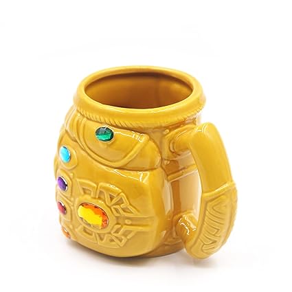 Ceramic 3D Thanos Diamond Coffee Mug Gift for Boys and Girls, 450ml Capacity.