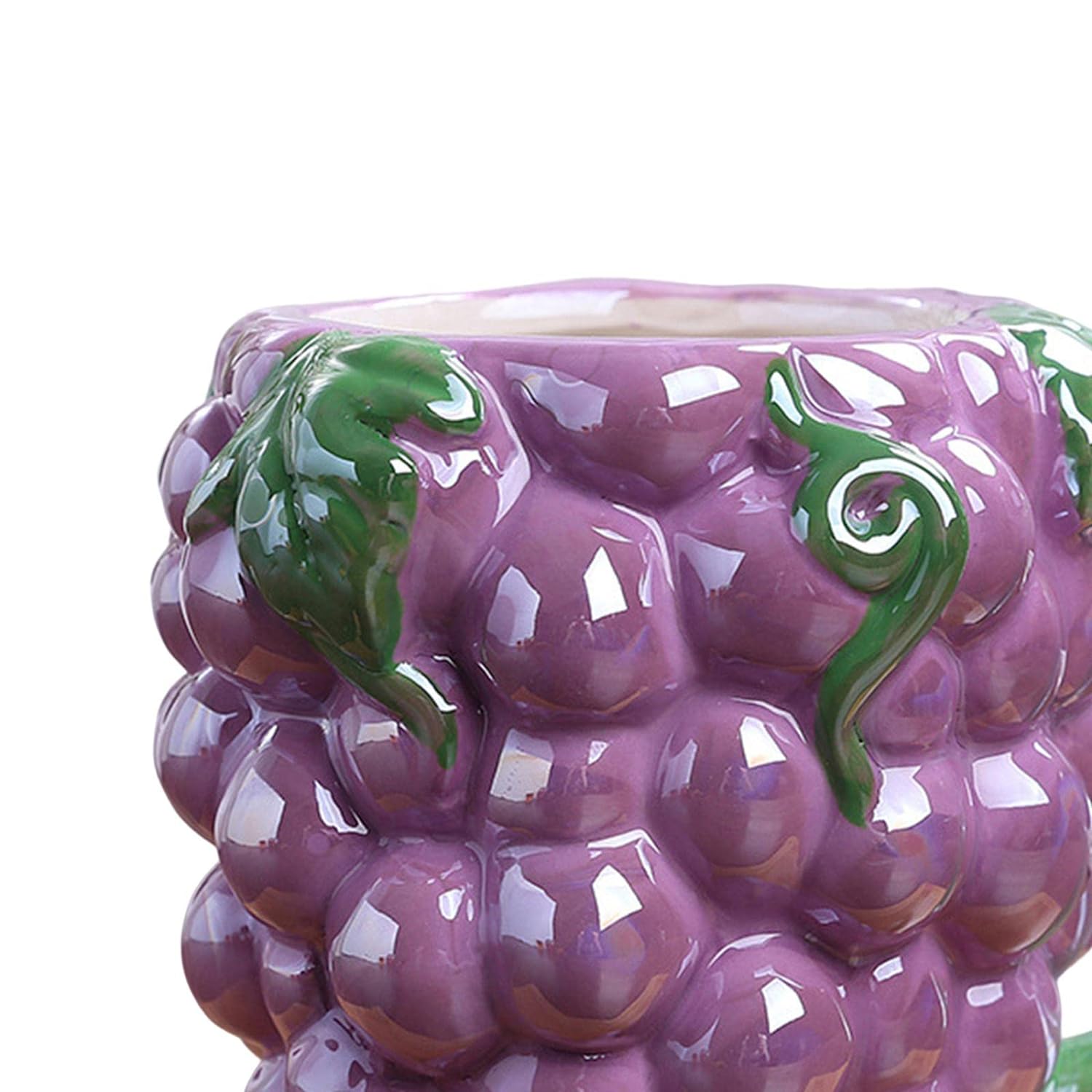 Grapes Ceramic Fruit Shape Glazed Ceramic Coffee Mug  (450 ml)