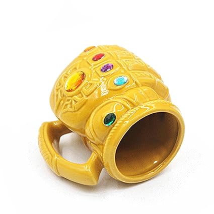 Ceramic 3D Thanos Diamond Coffee Mug Gift for Boys and Girls, 450ml Capacity.