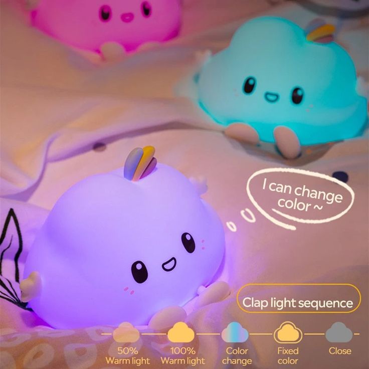 Kawaii Silicone Cloud Night Lamp