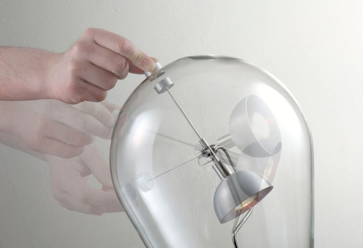 Jumbo Magnet Control Glass Inside Bulb Shaped Table Lamp