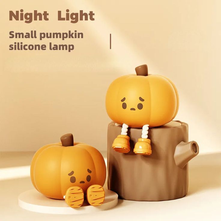 Pumpkin Night Light, 3 Level Dimmable LED Nursery Nightlight