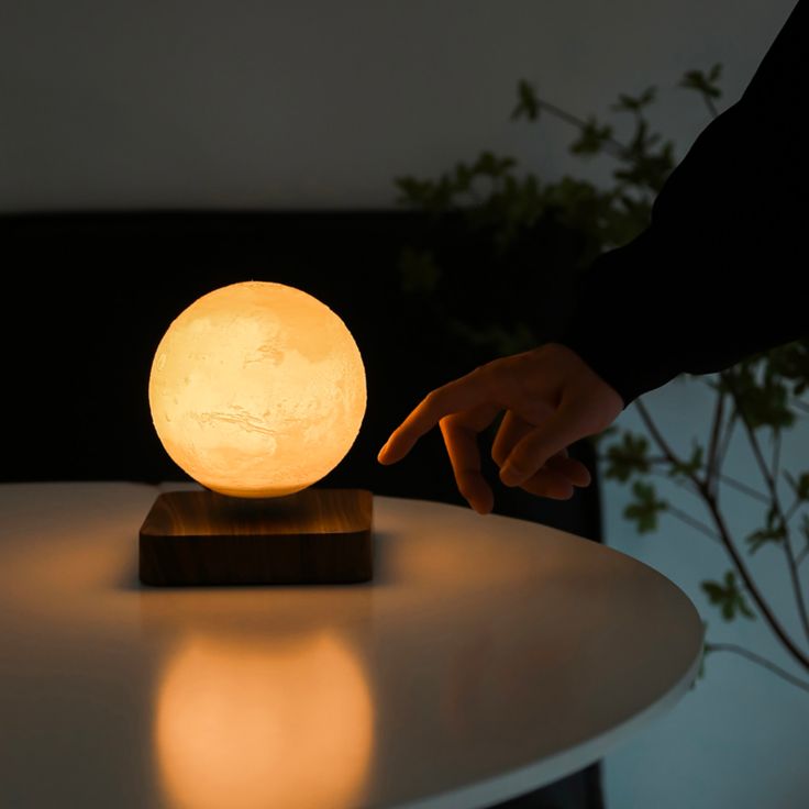 Floating Moon Lamp, Magnetic Levitating Moon Lamp, 15.9inch Spinning 3D Night Light with Magnetic Base, Room Decor Moon Light, Birthday Christmas Gifts for Kids