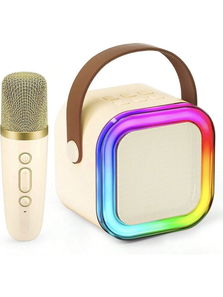 Mini Portable K12 Bluetooth Karaoke Speaker with Wireless Mic, Gifts Toys for Girls and Boys Family Home Party , Birthday Party etc.