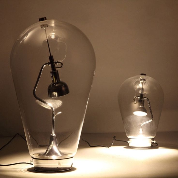 Jumbo Magnet Control Glass Inside Bulb Shaped Table Lamp