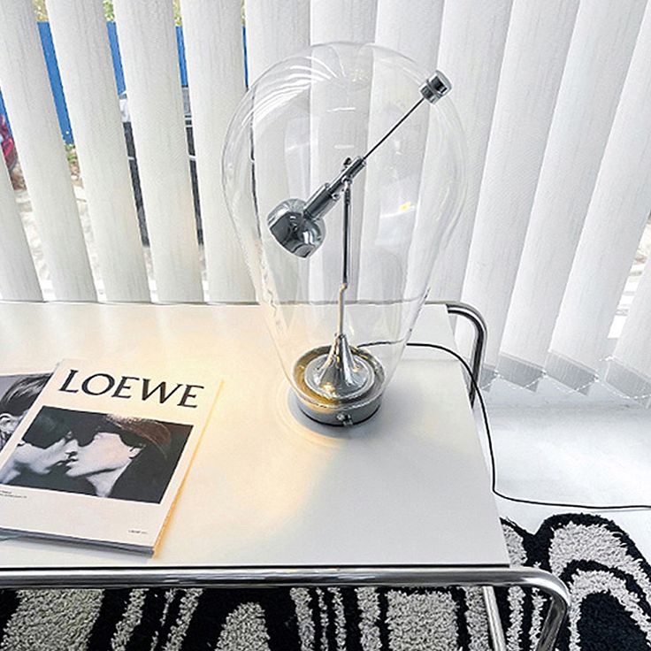 Jumbo Magnet Control Glass Inside Bulb Shaped Table Lamp