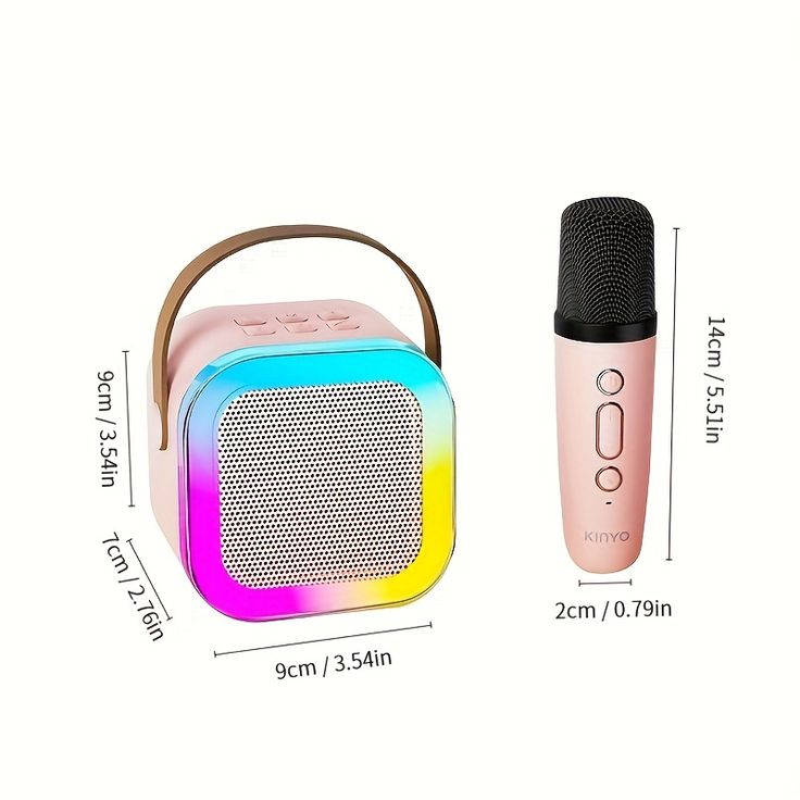 Mini Portable K12 Bluetooth Karaoke Speaker with Wireless Mic, Gifts Toys for Girls and Boys Family Home Party , Birthday Party etc.