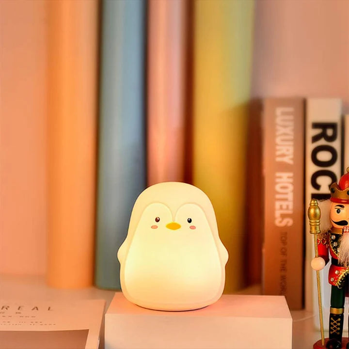 Penguin Night Light Led Cute Cartoon Silicone lamp