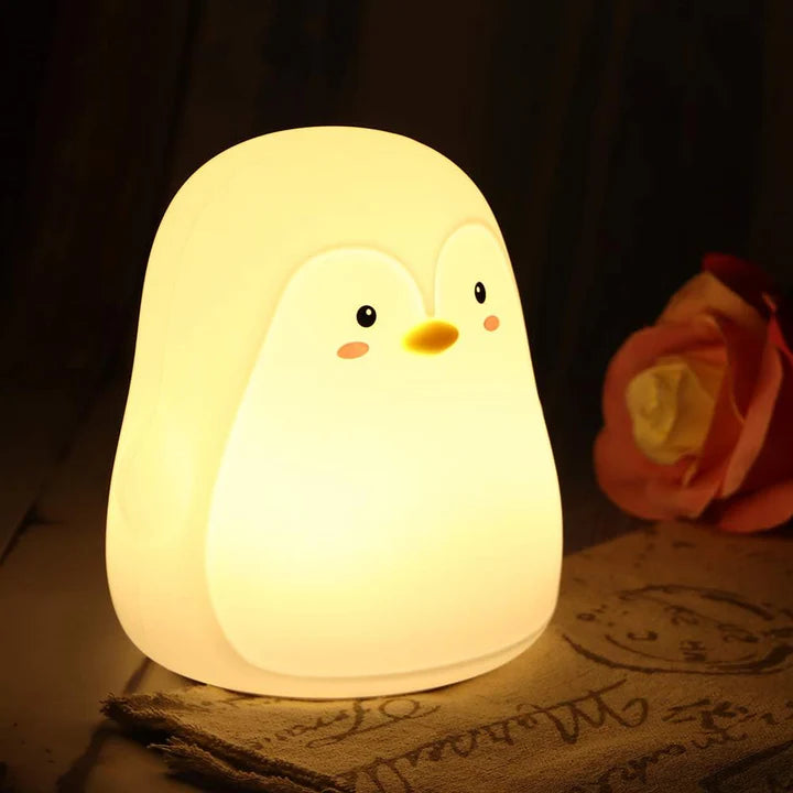 Penguin Night Light Led Cute Cartoon Silicone lamp