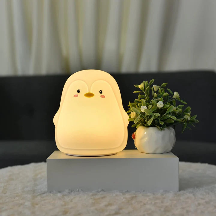 Penguin Night Light Led Cute Cartoon Silicone lamp