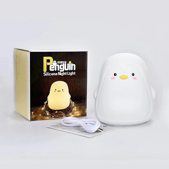 Penguin Night Light Led Cute Cartoon Silicone lamp