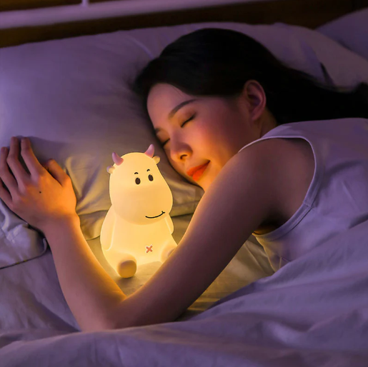 Cow LED Night Lamp Silicon Bedside Table Lamps