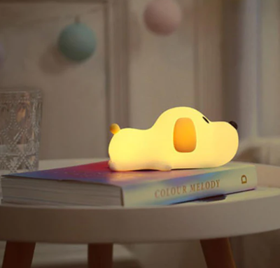 Cute Puppy Soft Silicone Baby Nursery Lamp