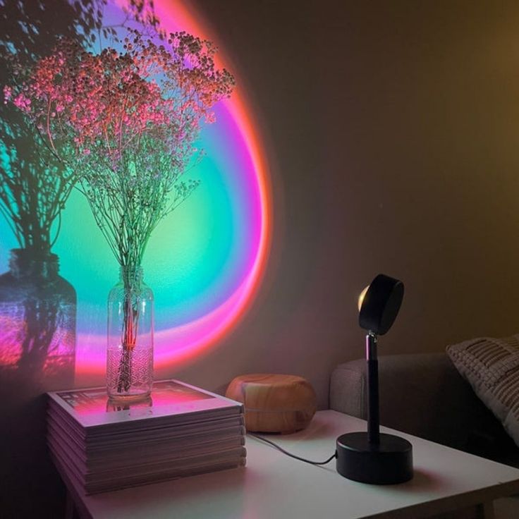 Sunset Lamp Projection Lamp Night Light, 360 Degree Rotation Romantic 16 Colors Changing Night Light With Remote For Adults, Photography, Vlog, Selfie, Party, reels etc.